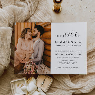 Invitación Elegante Aún hacemos la foto de renovación de Vow
