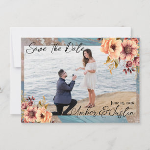 Invitación Elegante Aviso de Boda para Guardar la Fecha