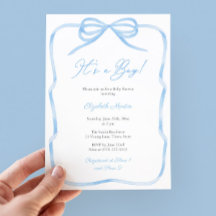 Elegante Azul Claro Bow Es Un Niño Fiesta De Baby