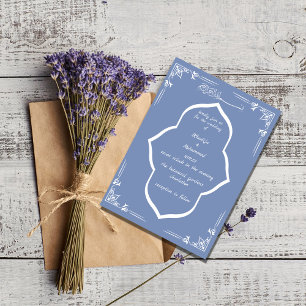 INVITACIÓN ELEGANTE AZUL POLVORIENTO  BODA ISLÁMICA 