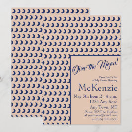 Invitación Elegante Azul Sobre El Baby Shower Celestial De La