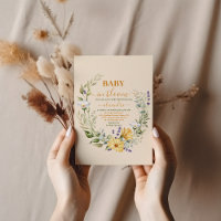 Elegante Baby Shower amarillo girasol soleado