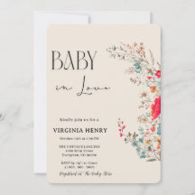 Elegante Baby Shower Boho Wildflower