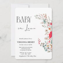 Elegante Baby Shower Boho Wildflower