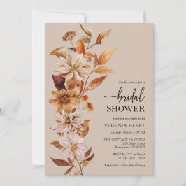 Invitación Elegante Baby Shower Botánico Nupcial