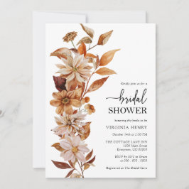 Invitación Elegante Baby Shower Botánico Nupcial