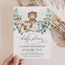 Elegante Baby Shower de bosque Eucalyptus Greenery