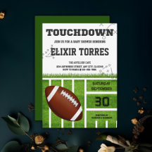 Elegante Baby Shower de Fútbol Touchdown