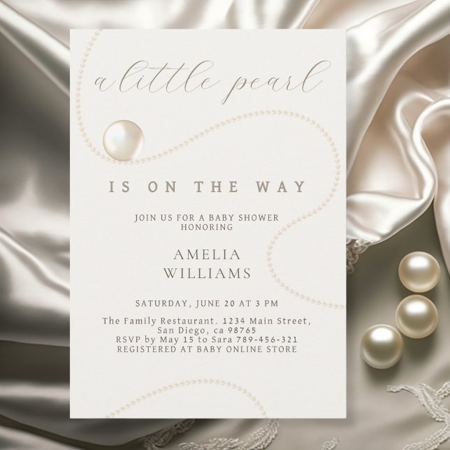 Invitación Elegante Baby Shower de Ivory Pearl (Subido por el creador)