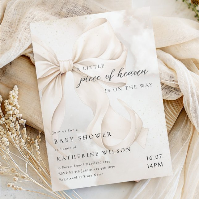 Invitación Elegante Baby Shower de Nube sin Género Específico (Subido por el creador)