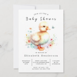 Invitación Elegante Baby Shower de pato en línea