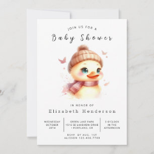 Invitación Elegante Baby Shower Digital Duck