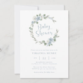 Invitación Elegante Baby Shower floral