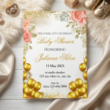 Elegante Baby Shower Floral
