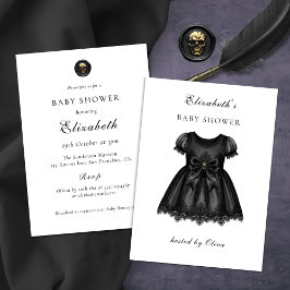 Invitación Elegante Baby Shower gótico