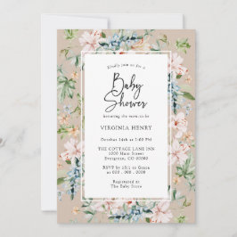 Invitación Elegante Baby Shower neutral de género