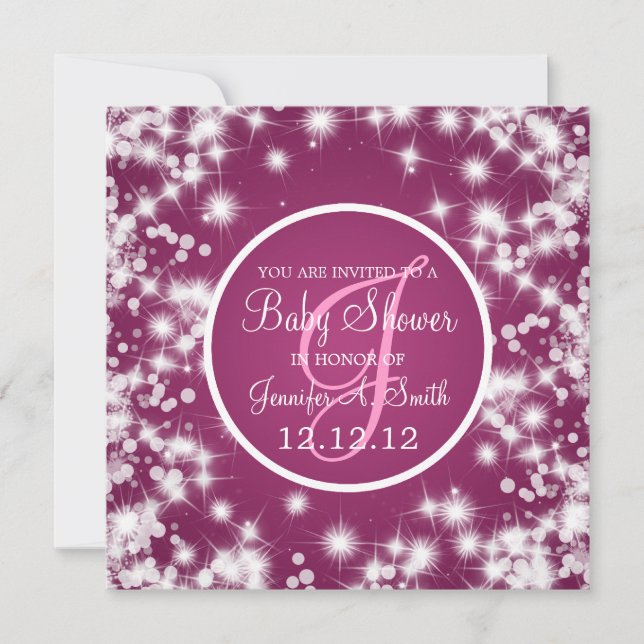 Invitación Elegante Baby Shower neutro espuma de invierno ros (Anverso)