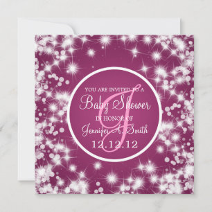 Invitación Elegante Baby Shower neutro espuma de invierno ros