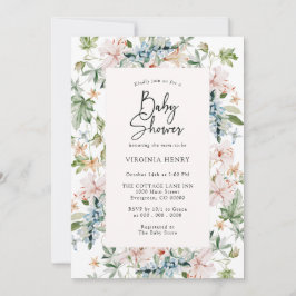 Invitación Elegante Baby Shower rosa