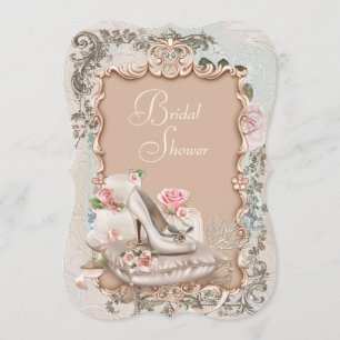 Invitación Elegante Baby Shower Rosa y Azul Turquesa