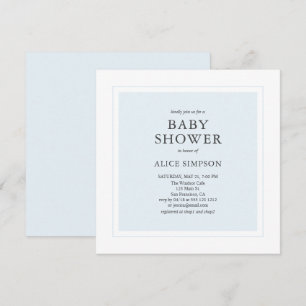 Invitación Elegante Baby Shower simple
