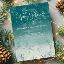 Elegante Baby Shower Snowflakes