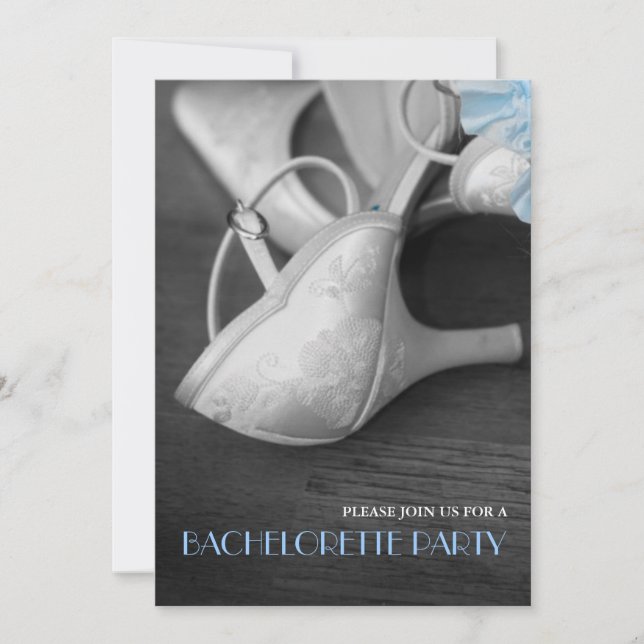 Invitación Elegante Bachelorette Fotografía de Bodas (Anverso)