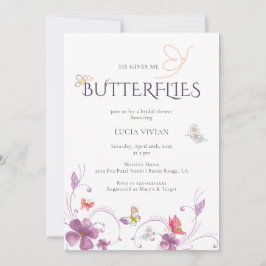 Invitación Elegante Baho Me Da Butterflies Ducha De Novias