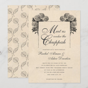 Invitación Elegante bajo el Boda judío de Chuppah