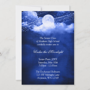 Invitación Elegante bajo la luna de baile formal