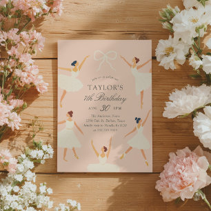 Invitación Elegante balneario rosa de época cumpleaños