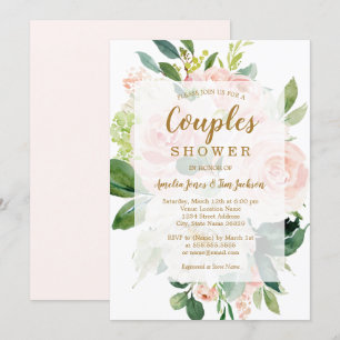 Invitación Elegante Bañera suave Bebé Boda Ducha Parejas
