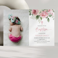 Elegante Baptismo De Imagen Personalizado De Flora