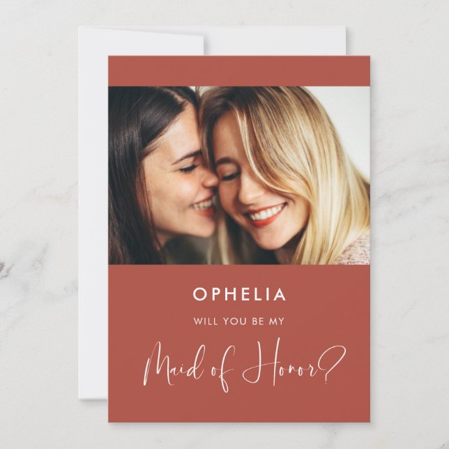 Invitación Elegante baratija de propuesta de Honor de Terraco (Anverso)