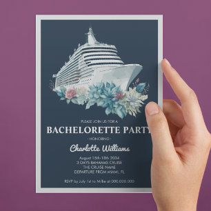 Invitación Elegante barco de crucero para la fiesta de la sol