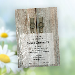 Invitación Elegante Barn Doors Quinceañera Fiesta