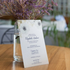 Invitación Elegante Bat Floral Azul de la Marina Mitzvah