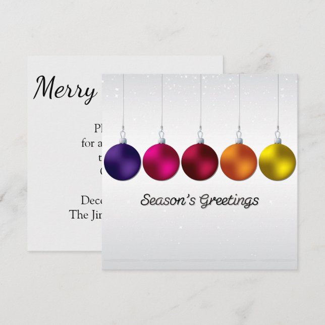 Invitación Elegante baudible y estrellas (Anverso / Reverso)