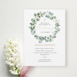 Invitación Elegante bautismo acuático moderno