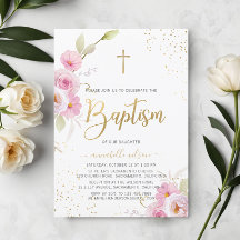 Elegante bautismo Chica floral