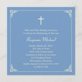 Invitación Elegante bautismo de marco/invitación a la cristia