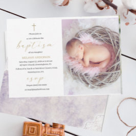 Invitación Elegante bautismo personalizado de eventos religio