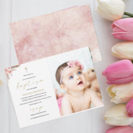 Invitación Elegante bautismo personalizado de eventos religio