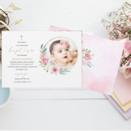 Invitación Elegante bautismo personalizado de eventos religio