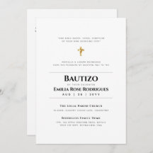 Elegante BAUTIZO Bautismo Baptismo Moderno -ADD VE