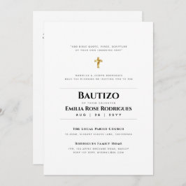 Invitación Elegante BAUTIZO Bautismo Baptismo Moderno -ADD VE