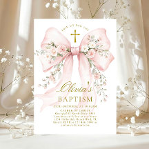 Elegante Bautizo Cristiano de Niña Rosa Floral