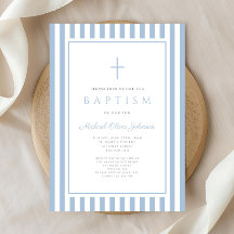 Elegante Bautizo De Niño Azul Bebé