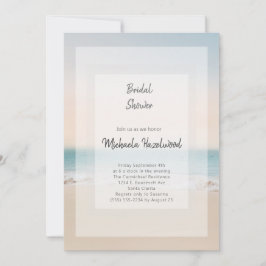 Invitación Elegante Beach Bridal Shower