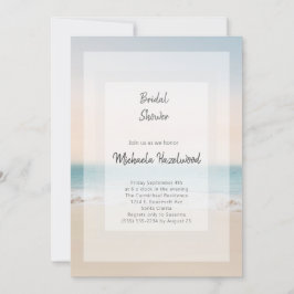 Invitación Elegante Beach Bridal Shower